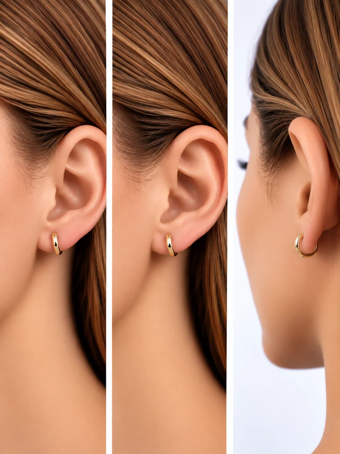 14 Ayar Altın Nola Minimal Halka Küpe